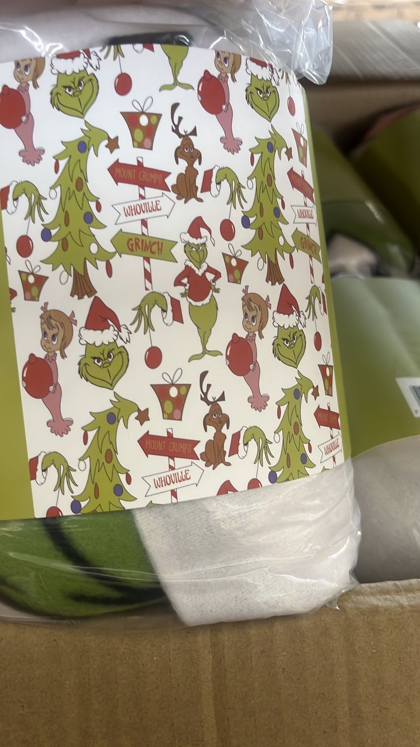 Grinch fleece blanket 