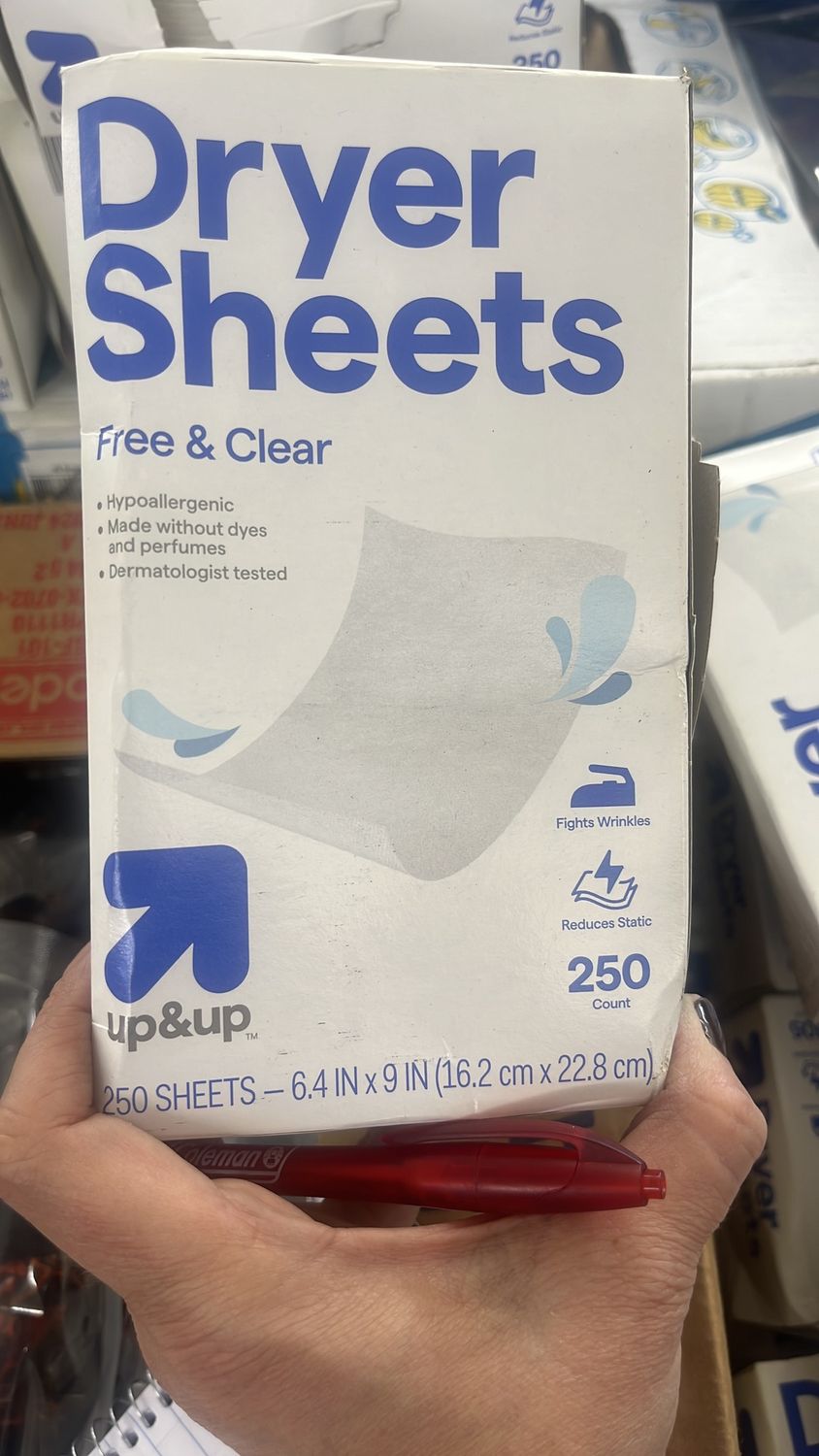Dryer sheets free and clear 
