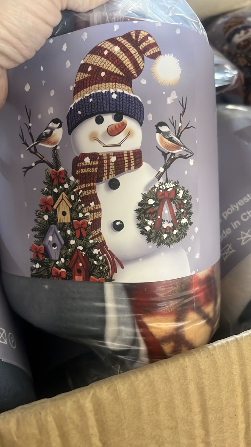 Snowman blanket fleece