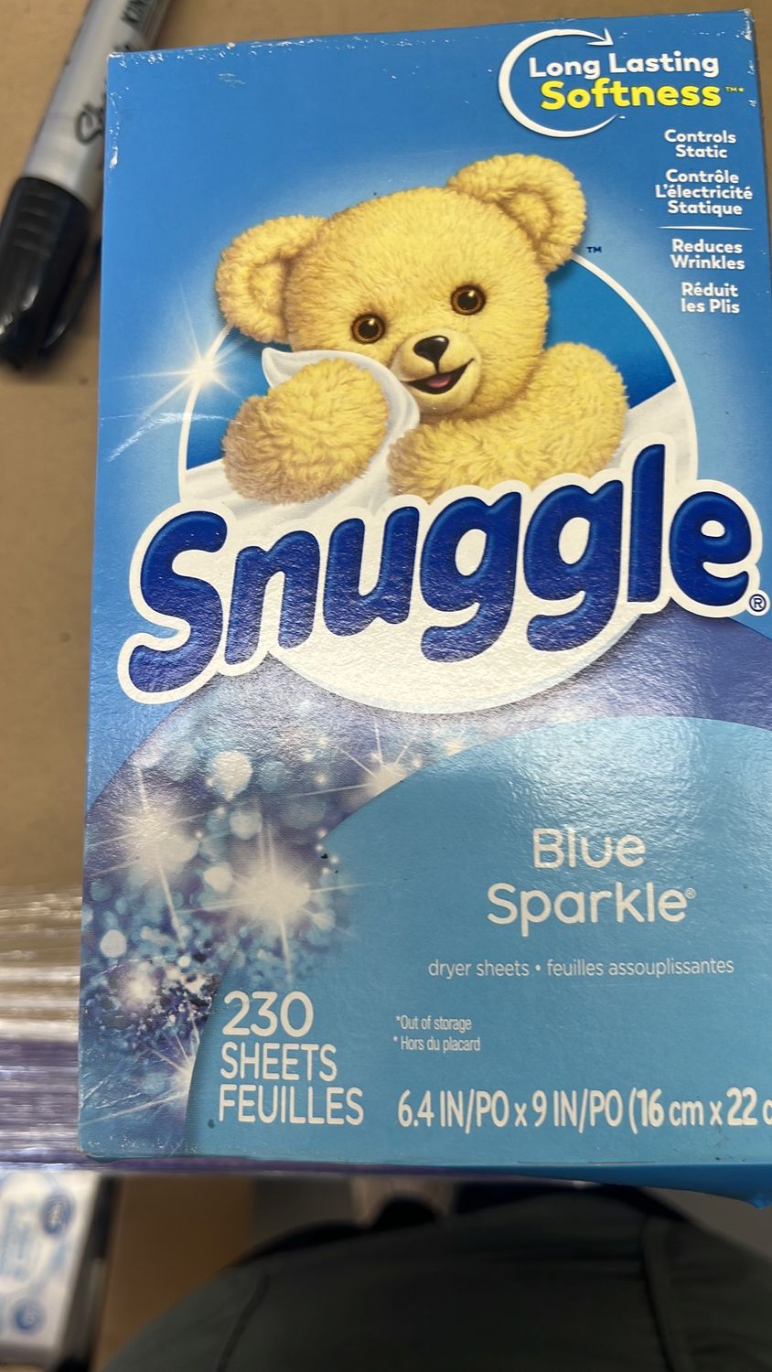 Snuggle blue sparkle dryer sheets 