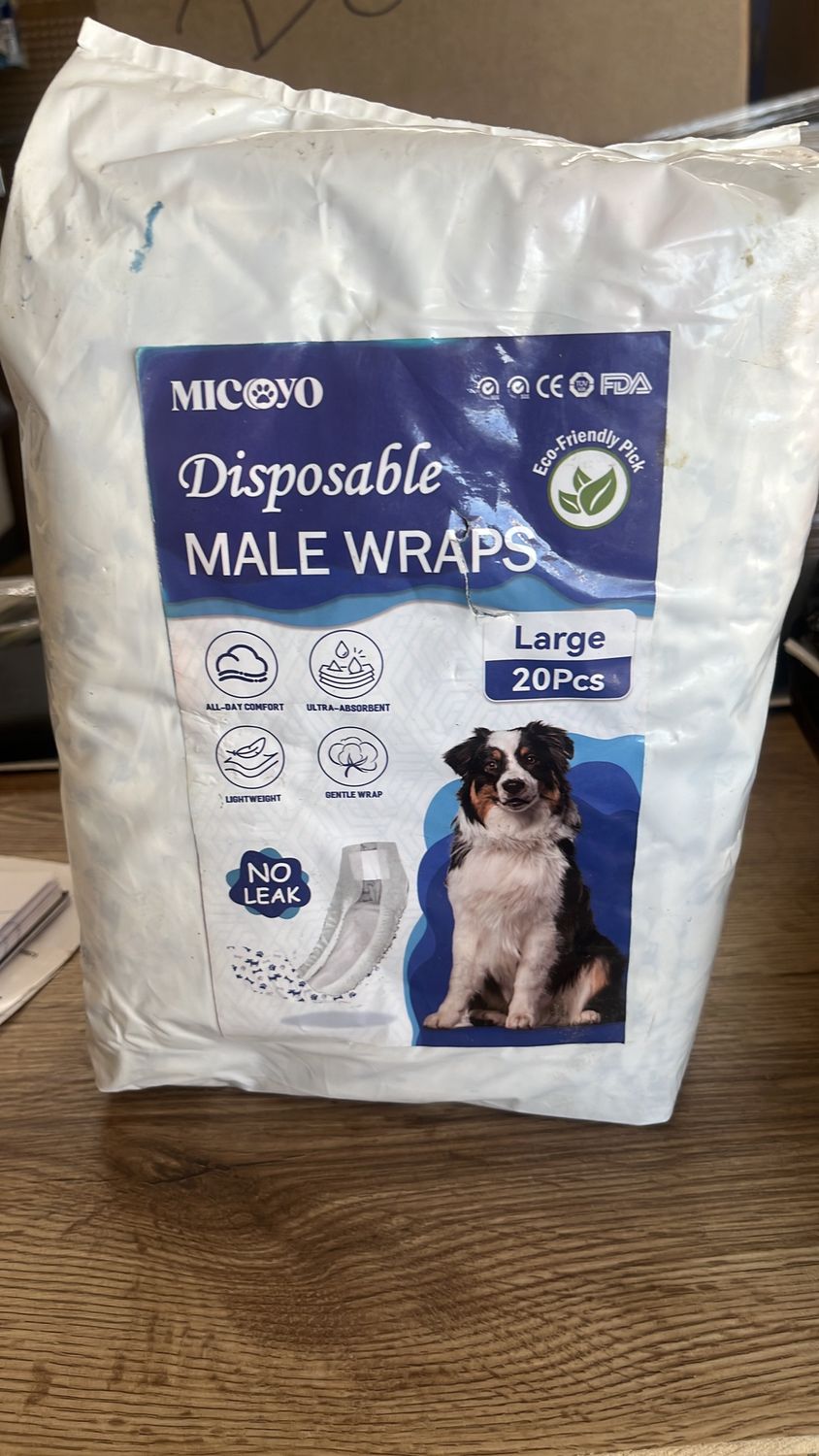 Disposable male wraps 