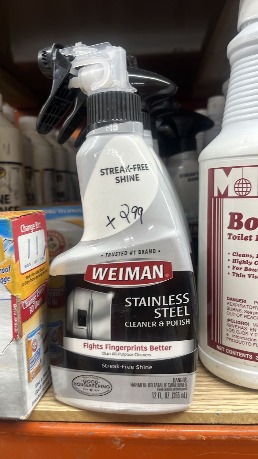 Weiman stainless steel cleaner