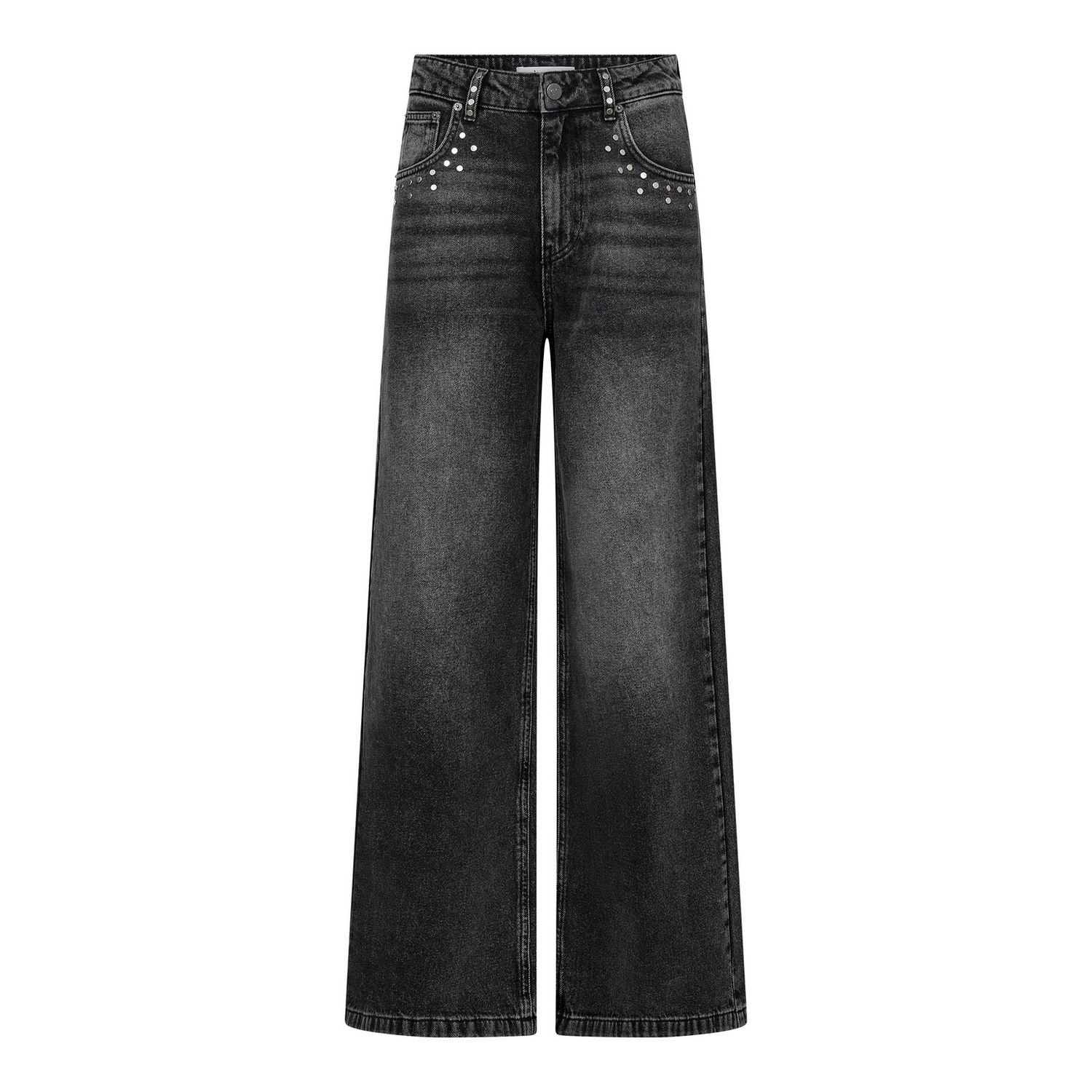 VickyCC stud wide jeans