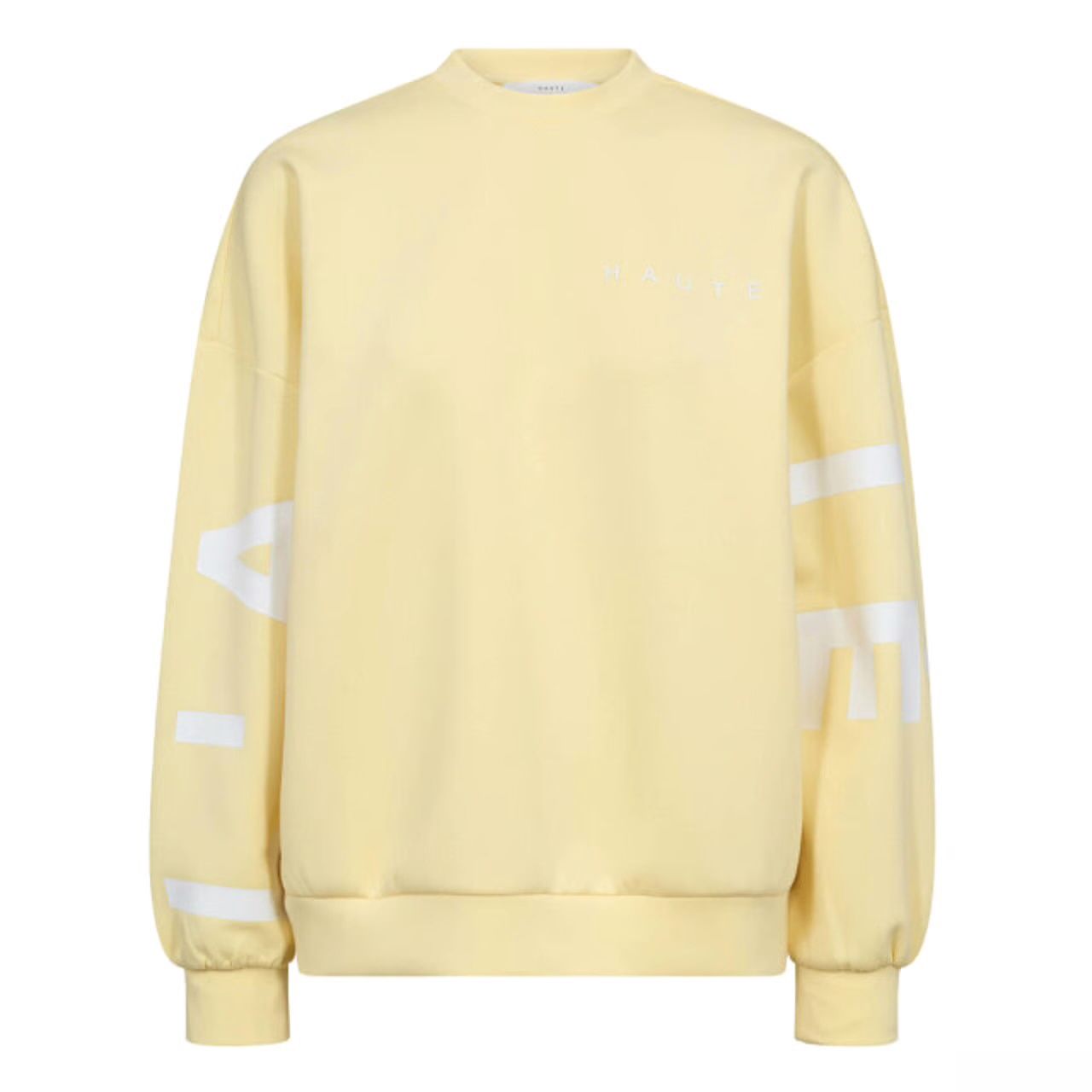 Maxi Split Logo Sweat, Kleur: Butter yellow, Maat: XS