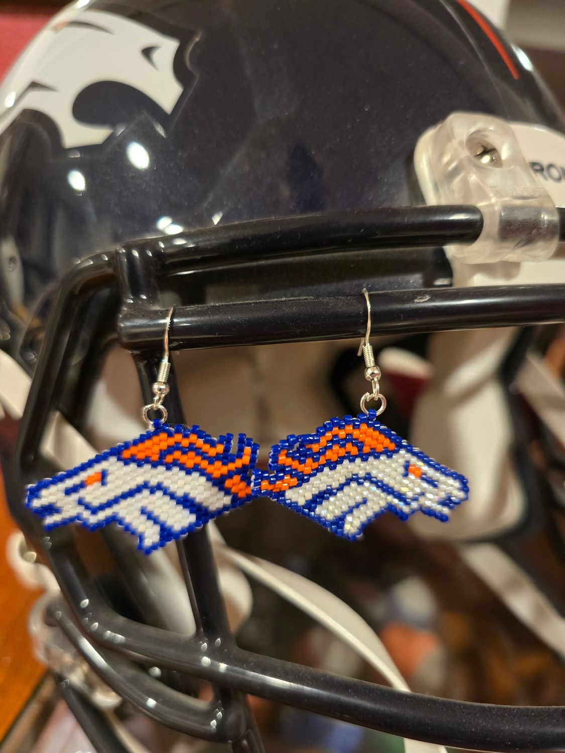 Broncos Pride Beaded Earrings