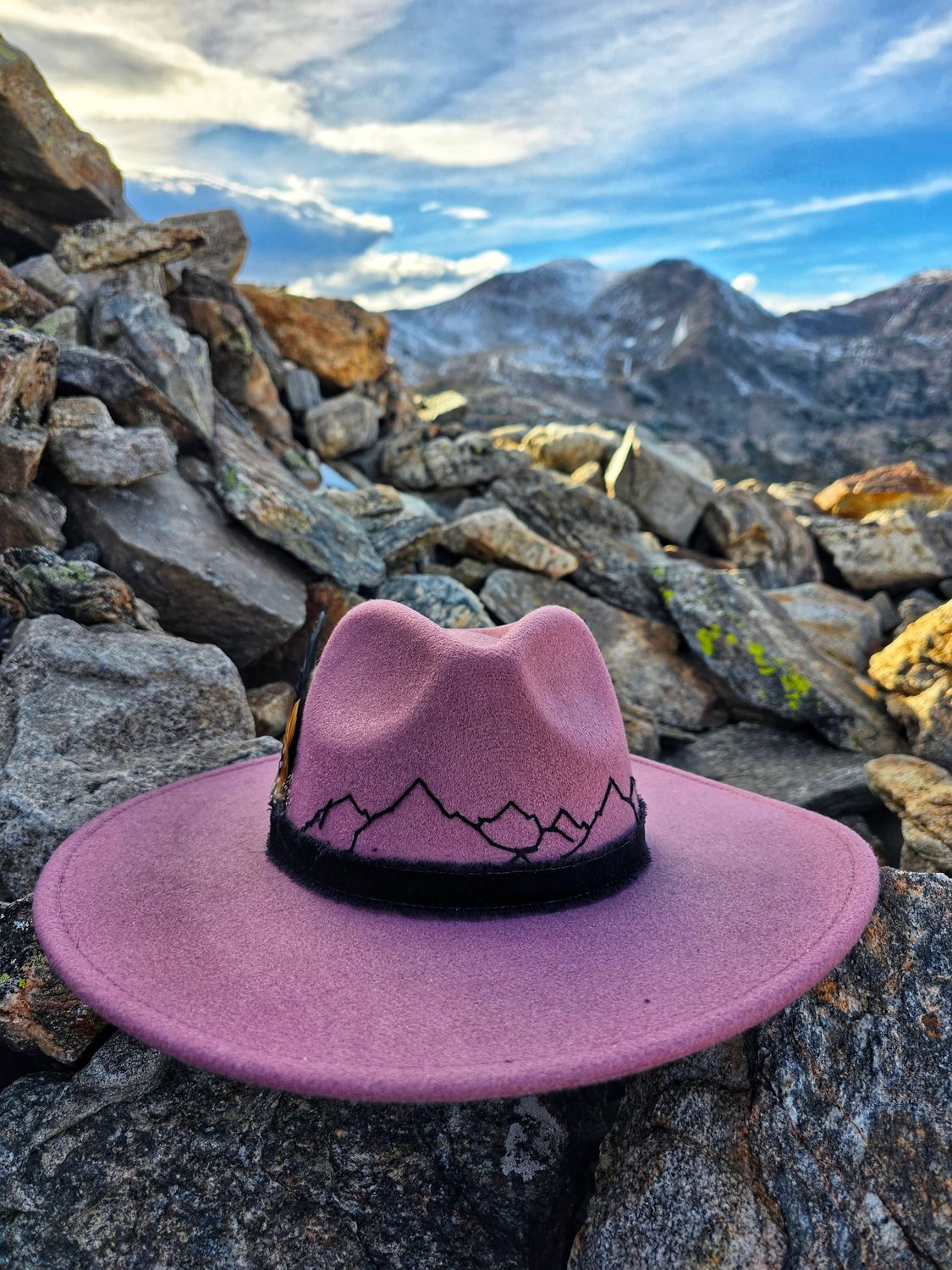 Mountain Spell Hand Embroidered Fedora