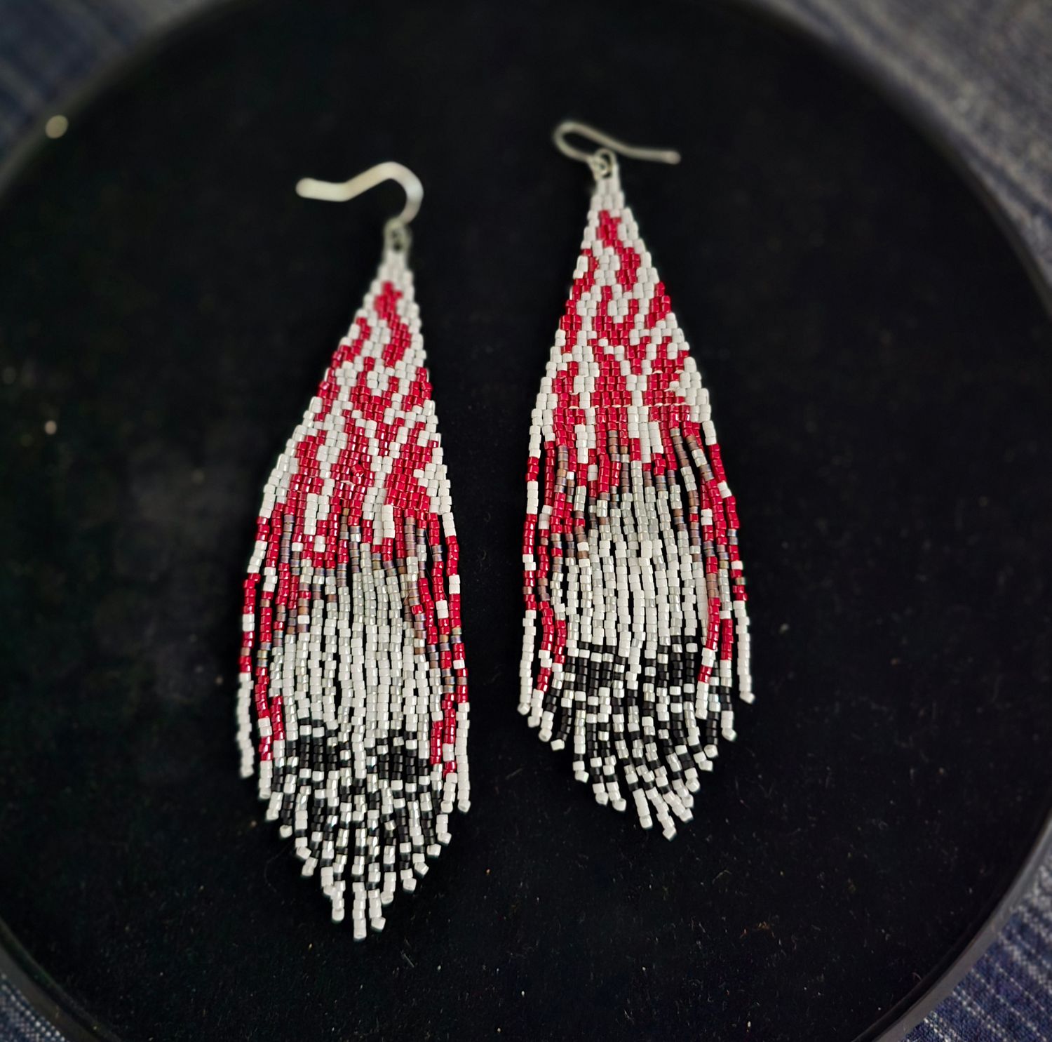 Ember Flow Skull Beaded Earrings