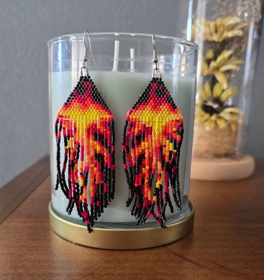 Whispers of Flame Earrings - Currently in stock and ready for a forever home, no waiting!