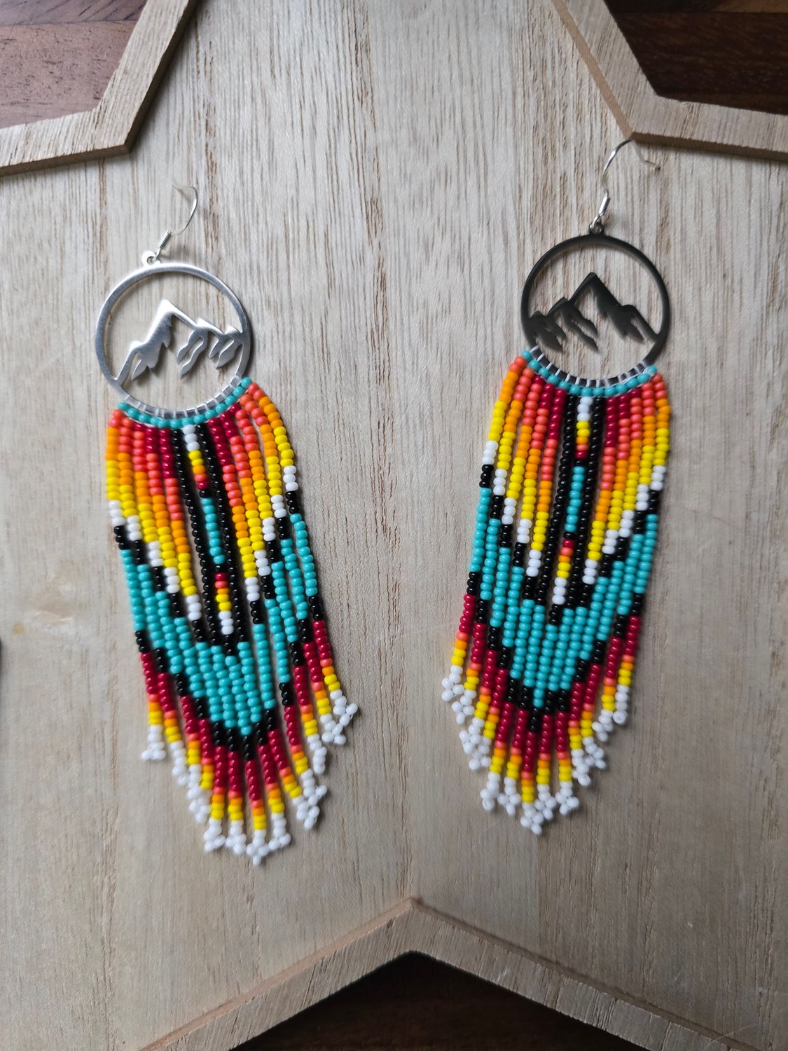 Mountain Sunrise Fringe Earrings