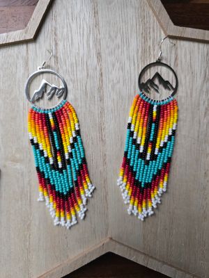 Mountain Sunrise Fringe Earrings