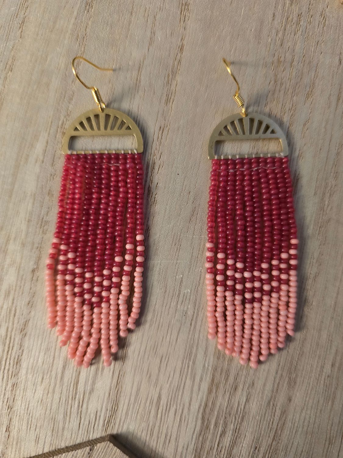 Sunrise Fringe Beaded Earrings