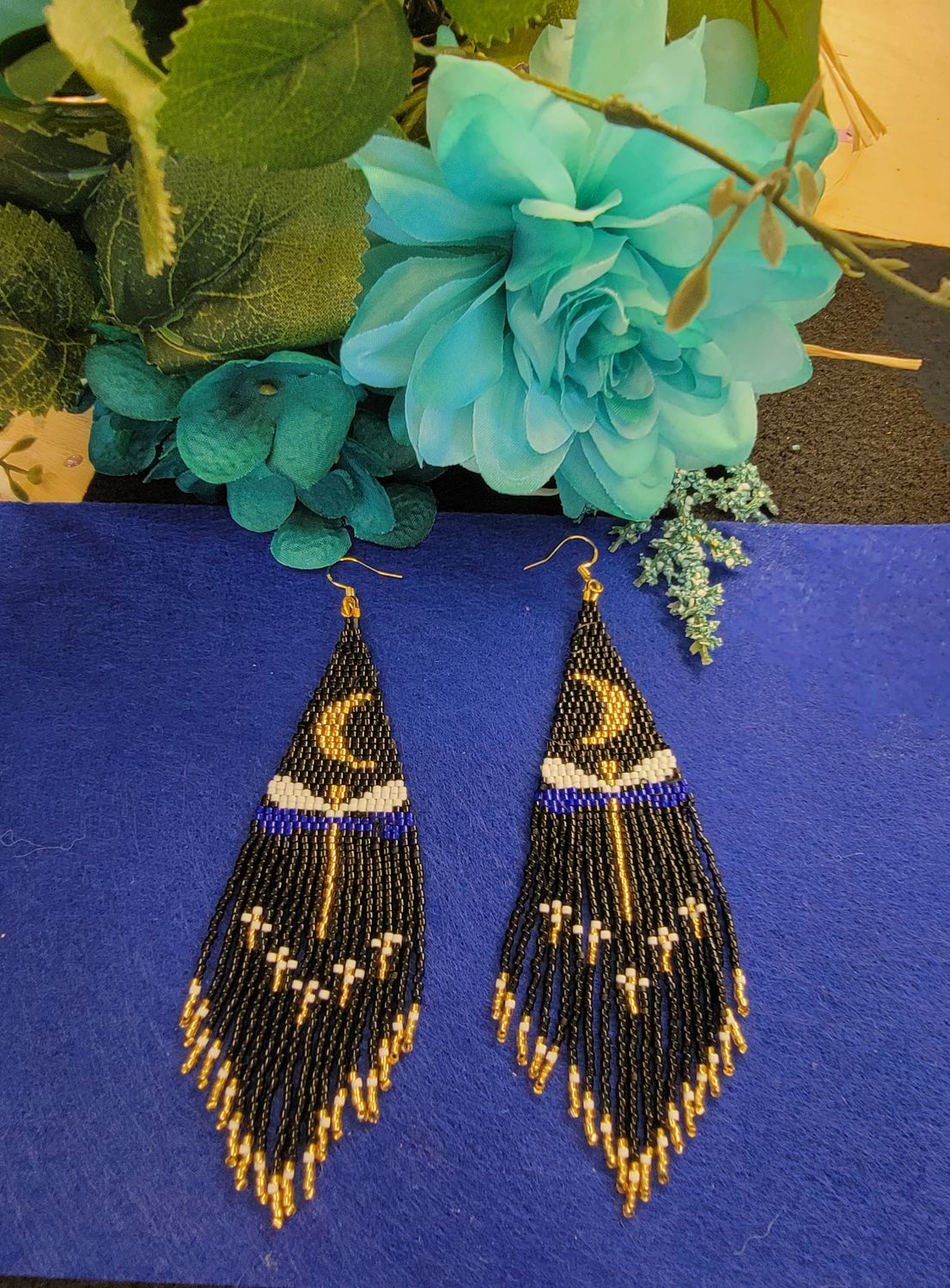 Lunar Echo Beaded Earrings