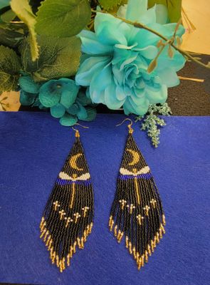 Lunar Echo Beaded Earrings