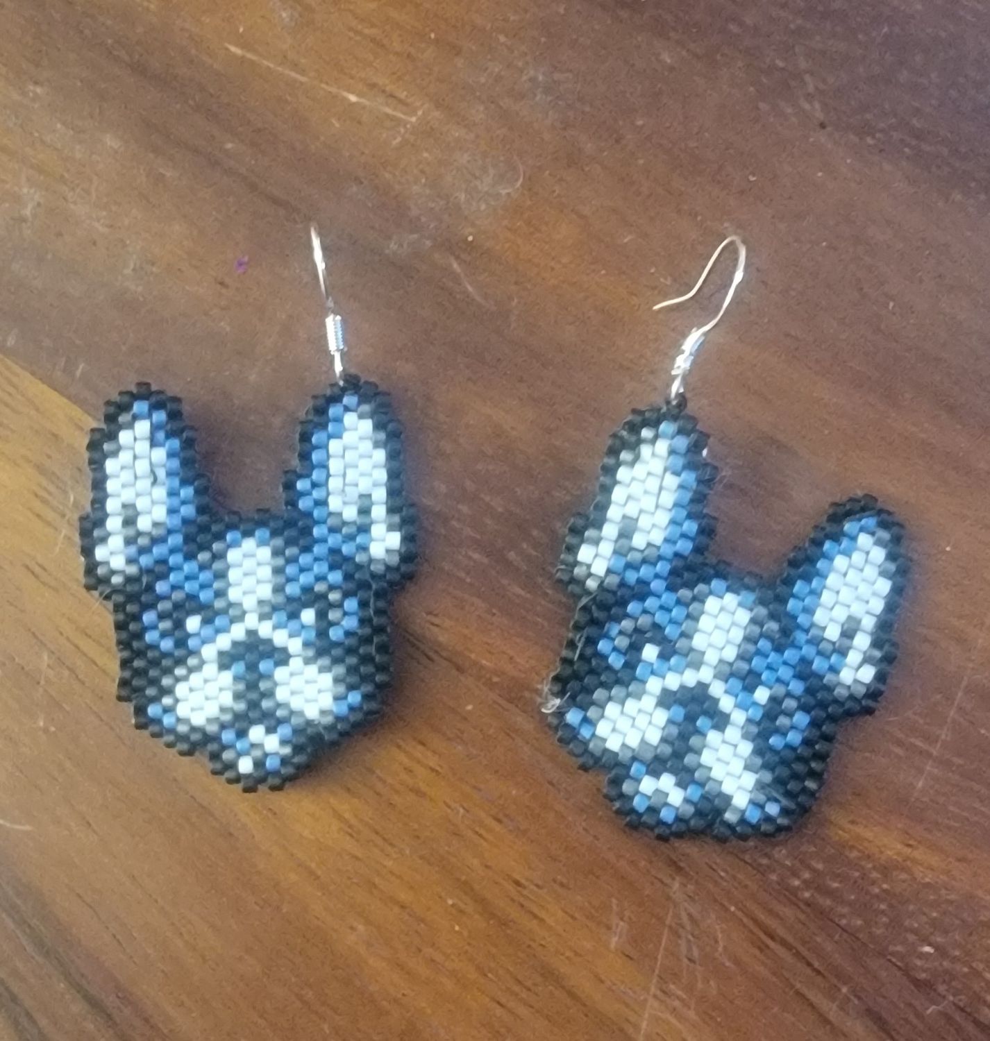 Frenchie Chic Beaded Earrings
