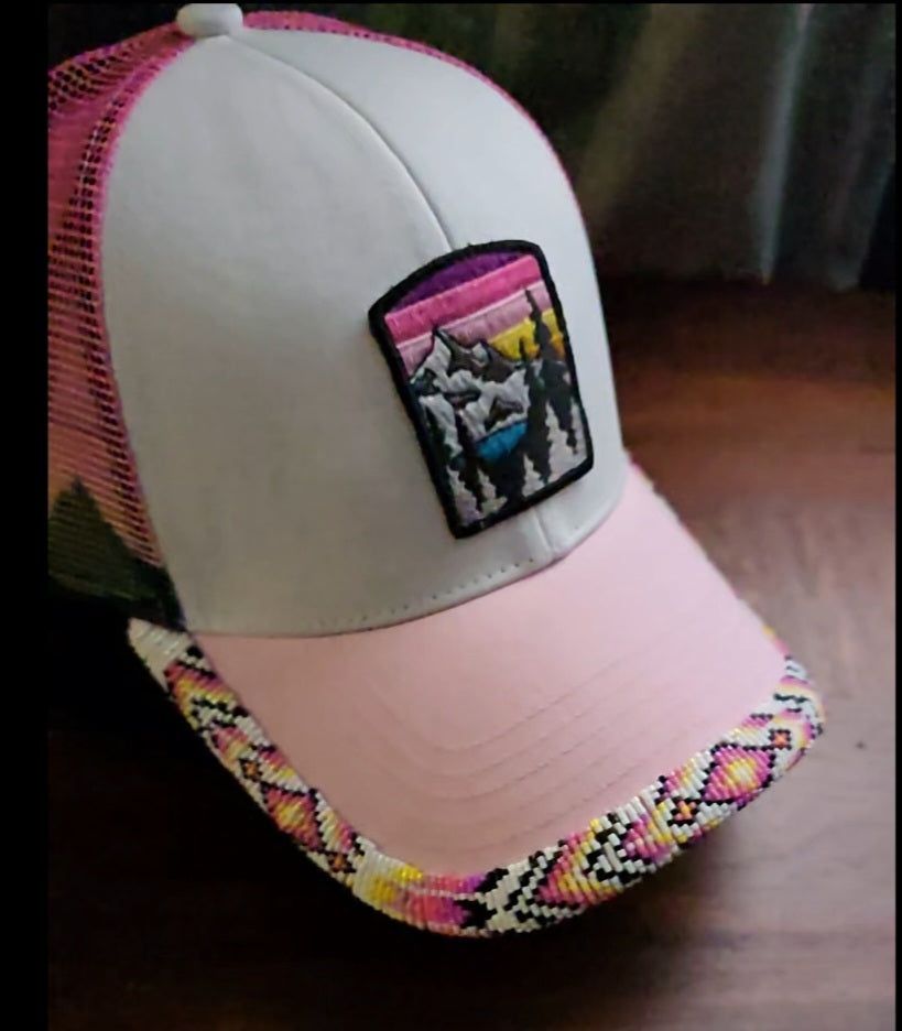 Painted Peaks Beaded Ballcap Brim