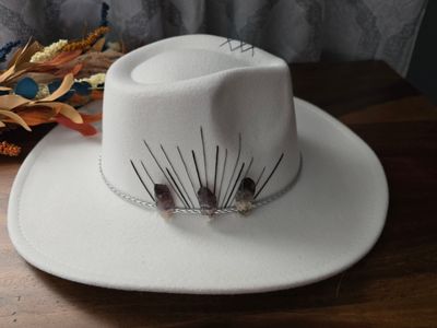 Stone and Stitch Hand Embroidered Fedora