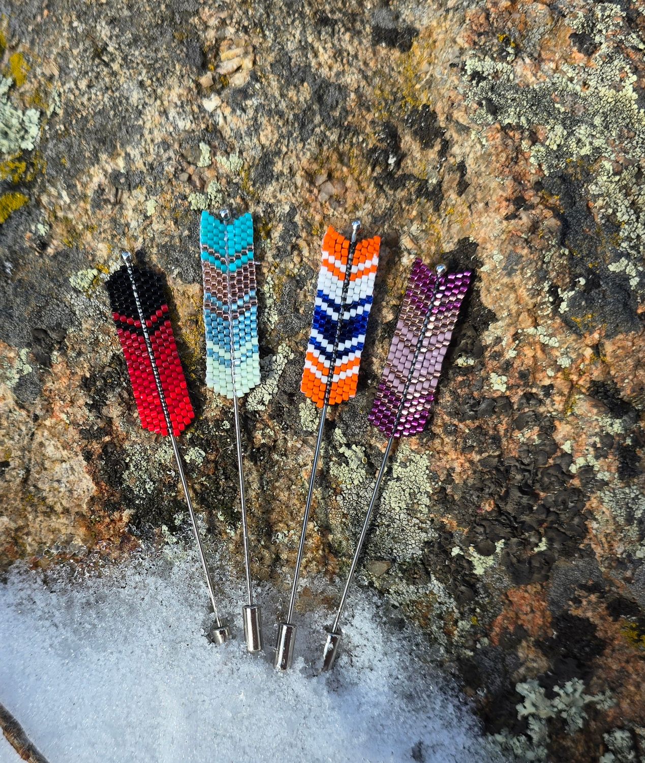 Hand Beaded Hat Pins