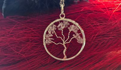 Clear Quartz Tree of Life Pendant