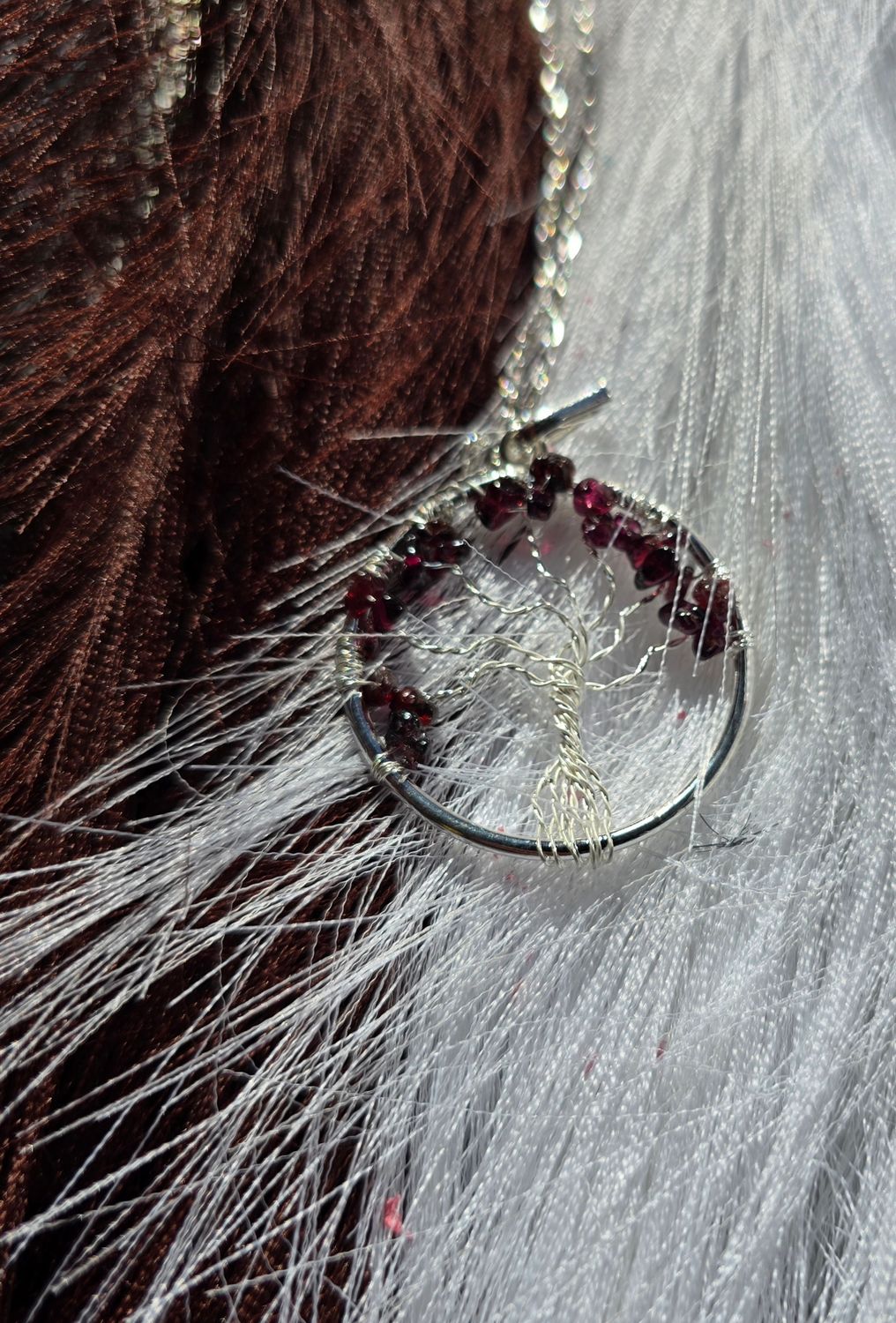 Garnet Tree of Life Pendant