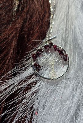 Garnet Tree of Life Pendant