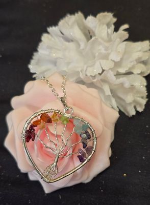 Chakra Heart Tree of Life Necklace