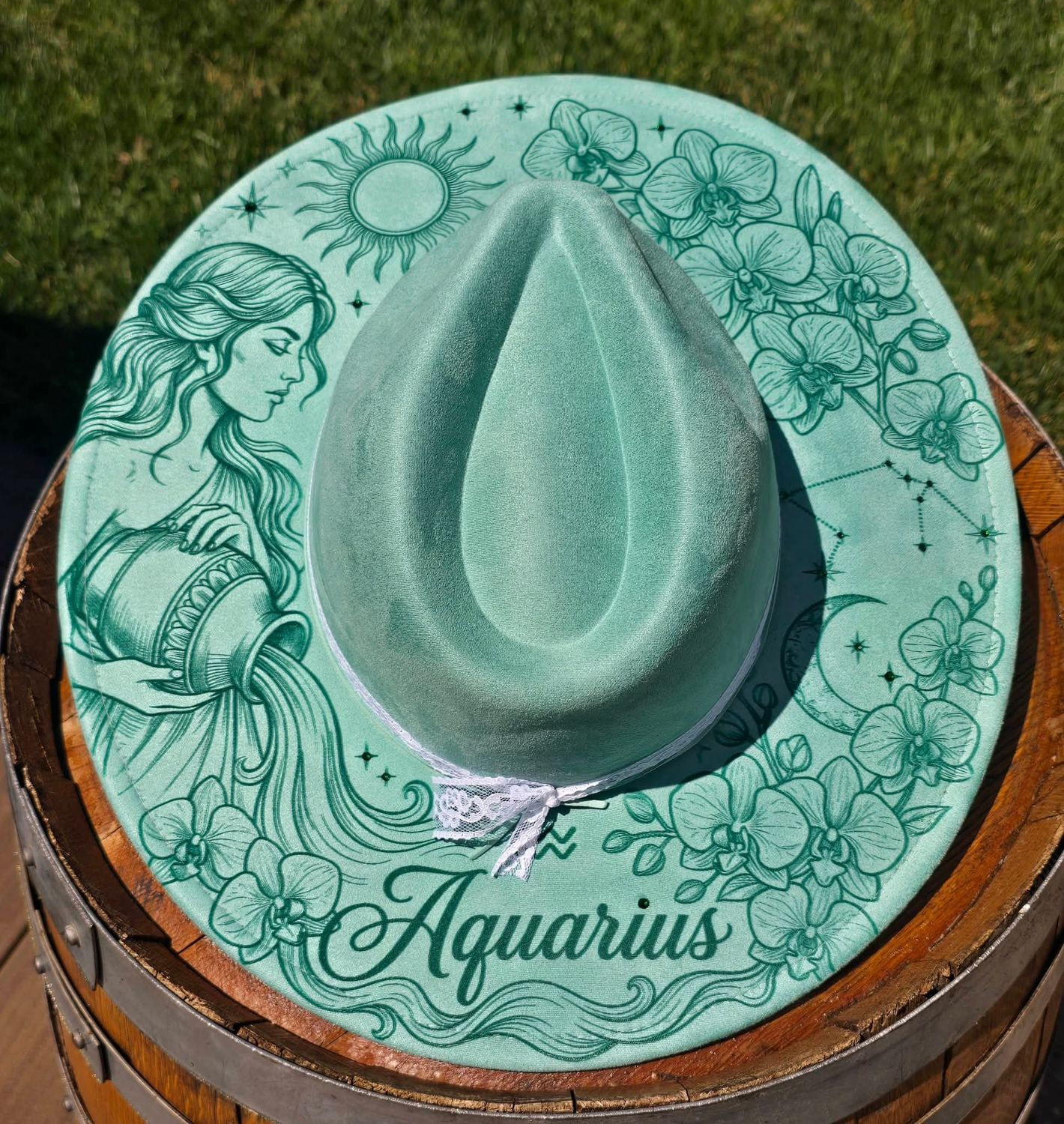 Zodiac Laser Etched Fedoras