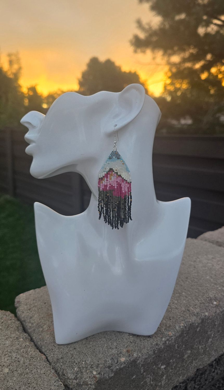 Alpine Dreams Beaded Earrings, Style: Skyline Blossom