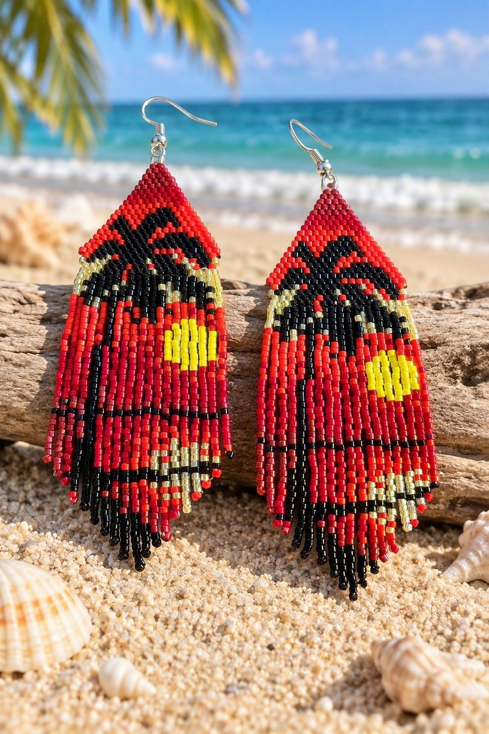 Ocean Sunset Fringe Earrings