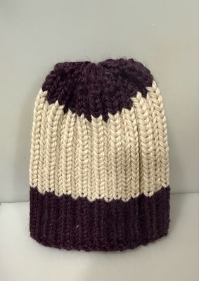 Purple/Cream Hat