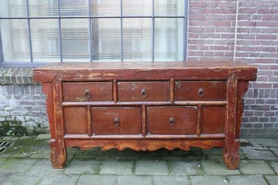 Dressoir: Rood antiek