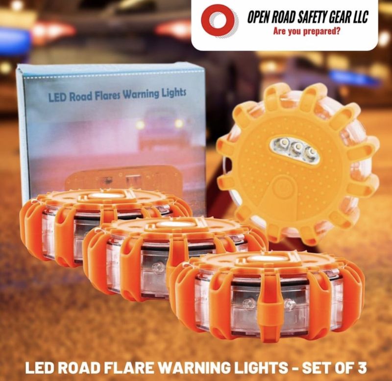 LED Road Safety Flares | 3-Pack