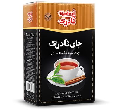 Naderi cinnamon broken black tea - چای سیاه با تکه های دارچین