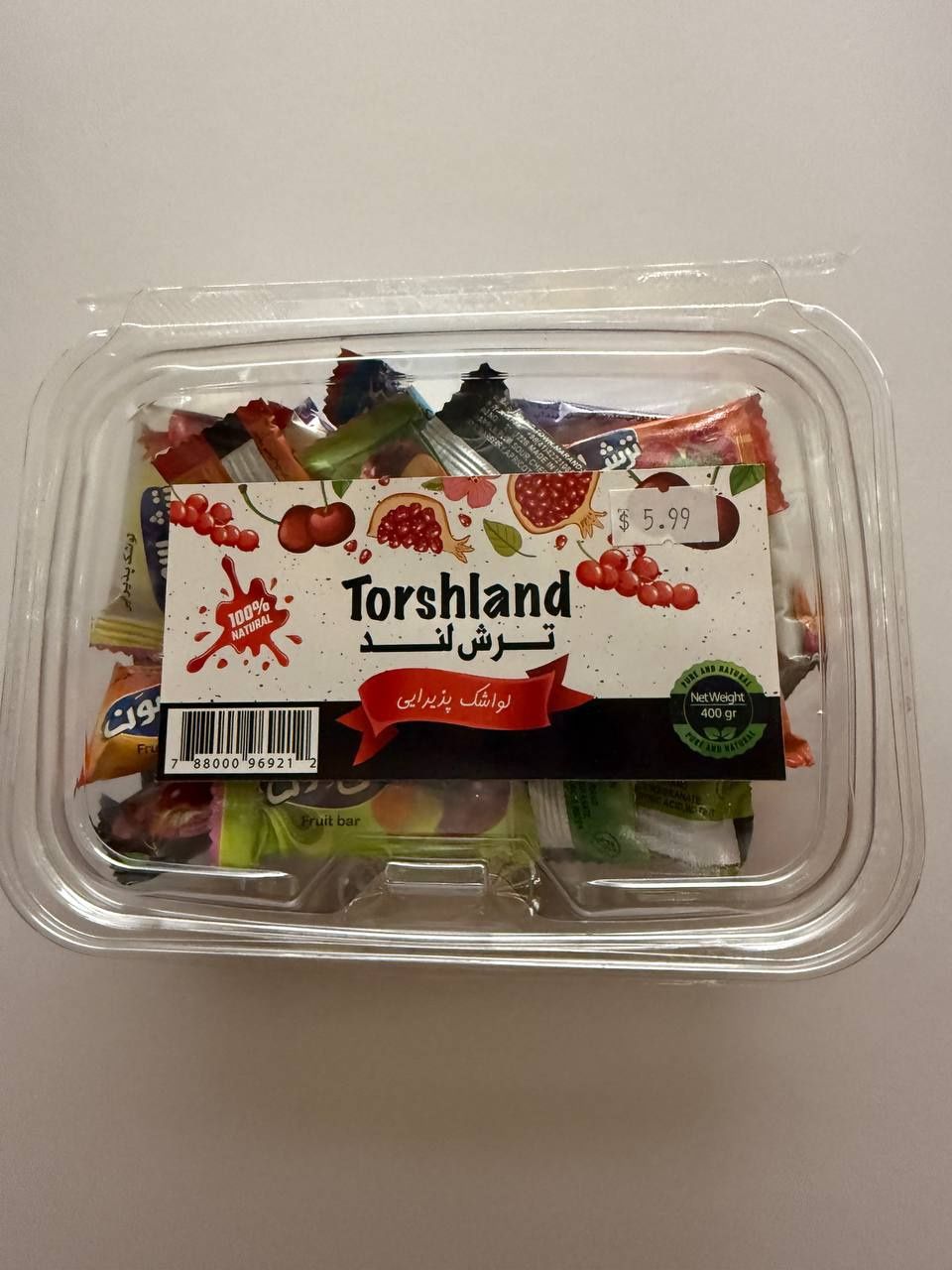 Torshland fruit bar - 400 gr -  لواشک پذیرایی