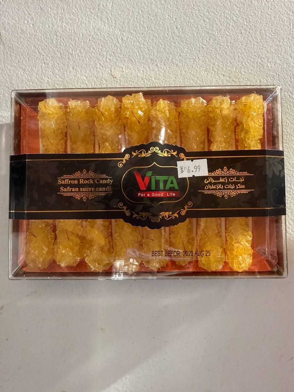 Vita saffron rock candy - 16 sticks - نبات