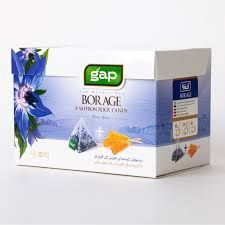 Gap borage + Saffron rock candy herbal tea - دمنوش گل گاوزبان و نبات گپ