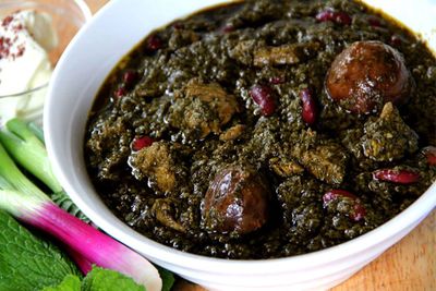 Ghormeh sabzi with Rice - قرمه سبزی با برنج