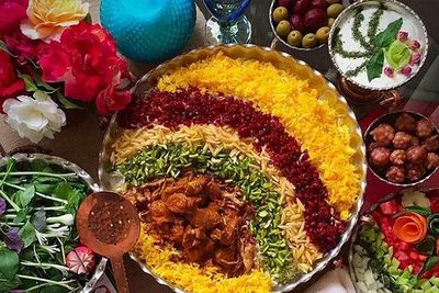 Morasa polo with lamb - مرصع پلو با گوشت