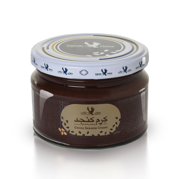 Oghab sesame cream choco jar - کرم کنجد کاکائویی عقاب