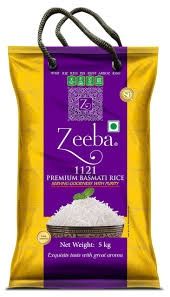 Zeeba Rice Cream 10 lb - برنج باسماتی زیبا