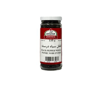 Black Pepper Whole – Akhavan – 135 g ( فلفل سیاه درسته اخوان )