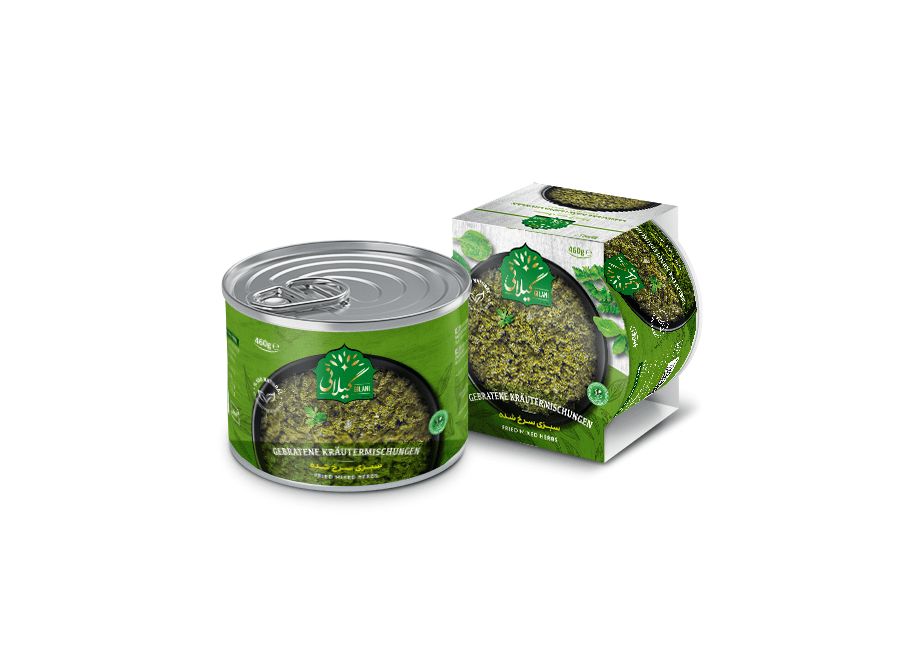 Fried Vegetables for Ghormeh Sabzi – Gilani – 460 g ( کنسرو سبزی سرخ شده برای خورش قورمه سبزی گیلانی )