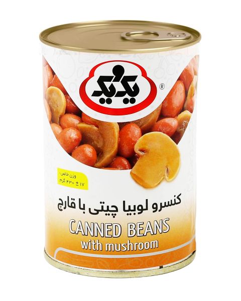 Canned Baked Beans &amp; Mushrooms -  کنسرو خوراک لوبیا چیتی با قارچ