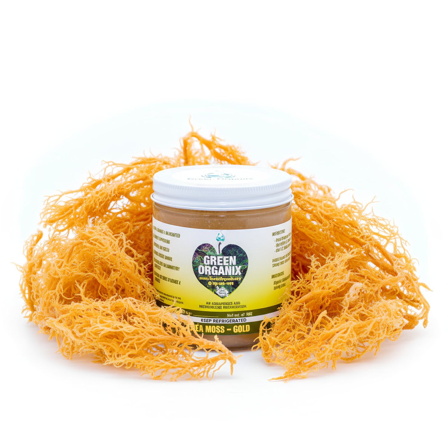 100% Raw Wildcrafted Sea Moss Gel 16 oz - Gold
