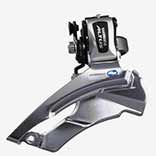 Front Derailleur - Shimano, 3x7/8s, Altus FD-M313, Down swing, Dual pull, Multi clamp, For 42/48T