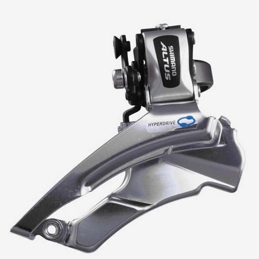 Front Derailleur - Shimano, 3x7/8s, Altus FD-M313, 42/48T, Down Swing, Dual Pull, Multi Clamp