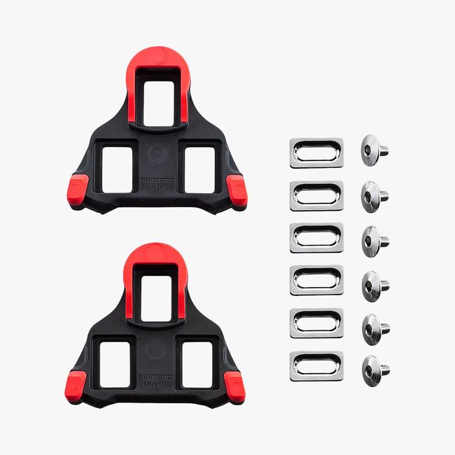SPD-SL Cleats - Shimano, SM-SH10, 0 Degree Float, Red