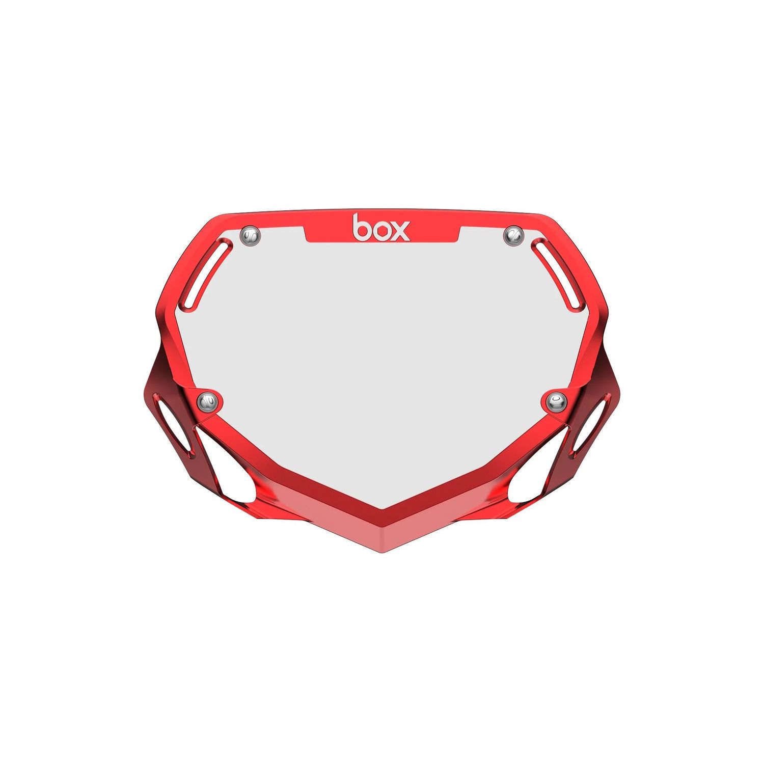 Number Plate - Box, Two, Chrome Red, Small