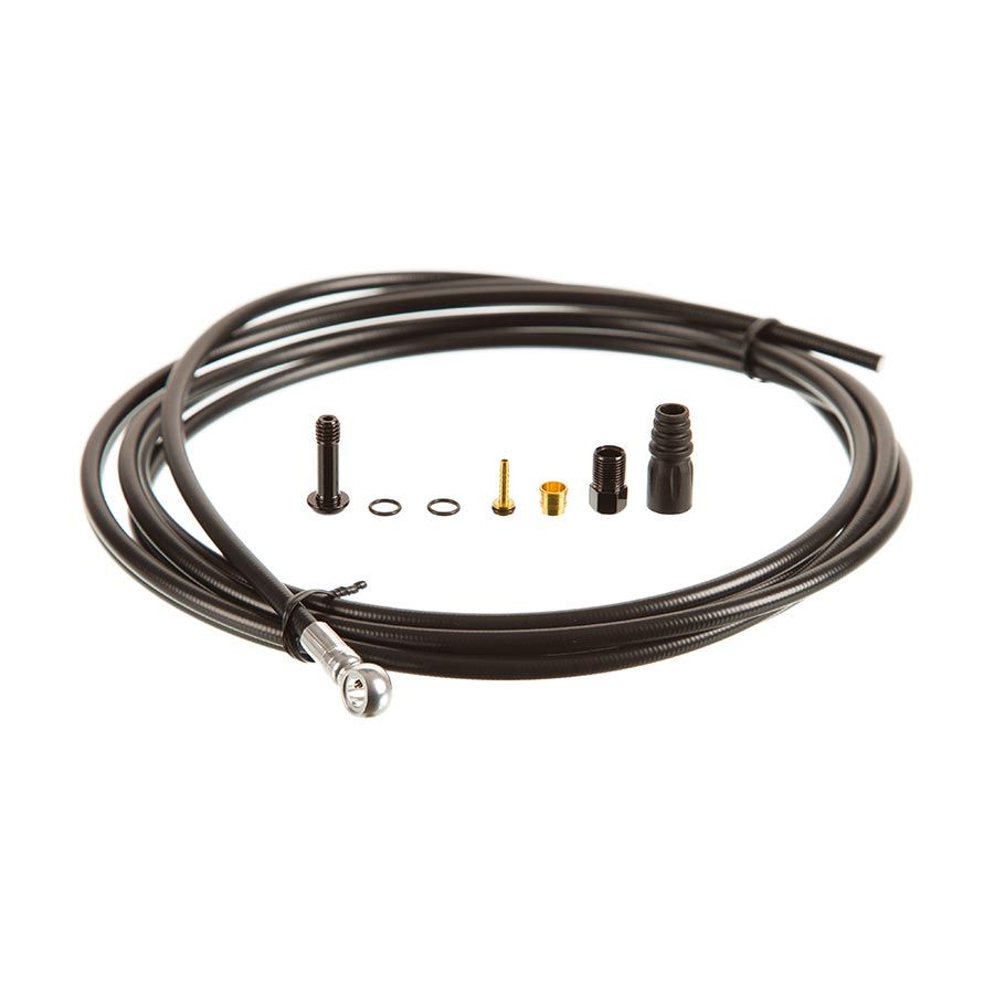 Hydraulic Hose Kit - Tektro, Banjo Hose Kit, 5.5mm, 3200mm, Black