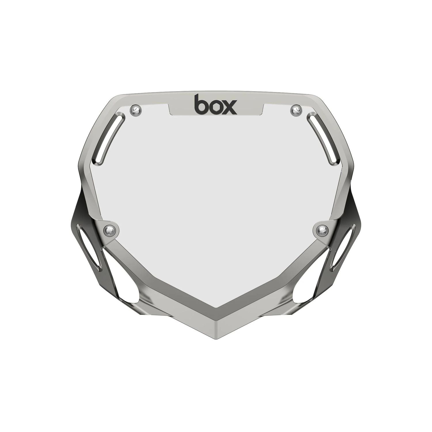 Number Plate - Box, Two, Silver, Large