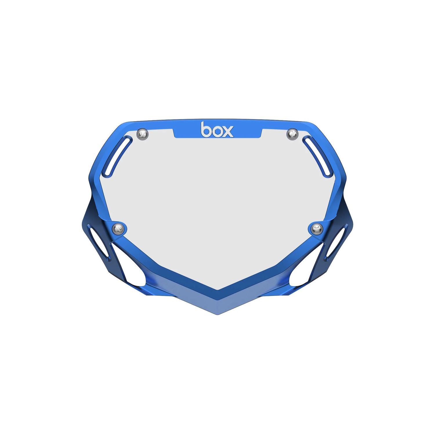 Number Plate - Box, Two, Chrome Blue, Small